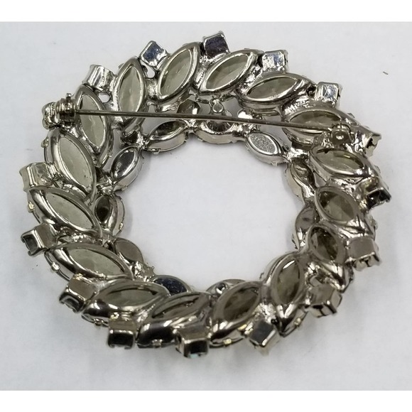 Juliana D & E  2.5 “ Gray AB Aurora Borealis Crystal  DoubleTiered Brooch - Picture 2 of 4